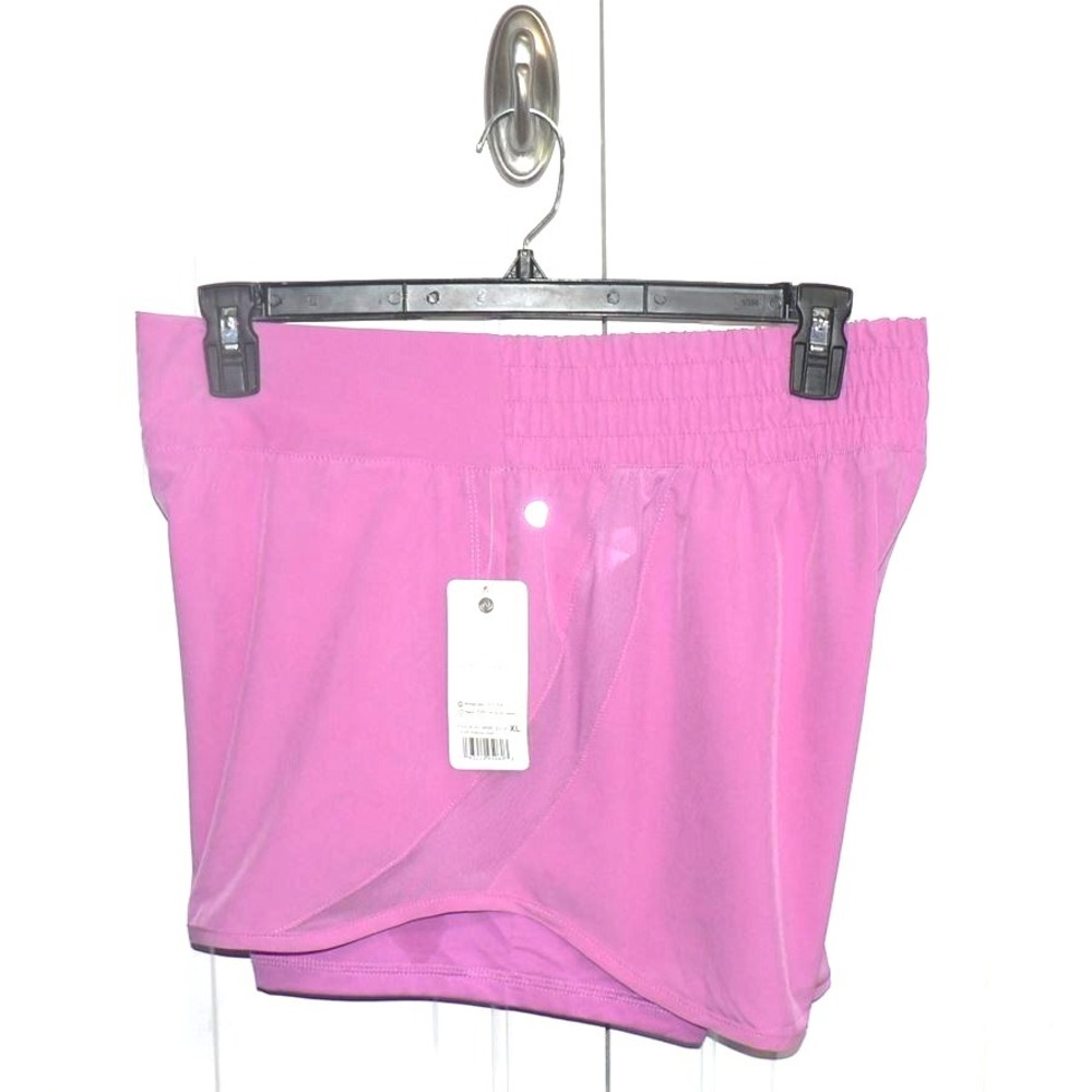 Apana Women's Yoga Lifestyle Athletic Shorts With Mesh Inserts in Aurora Pink XL